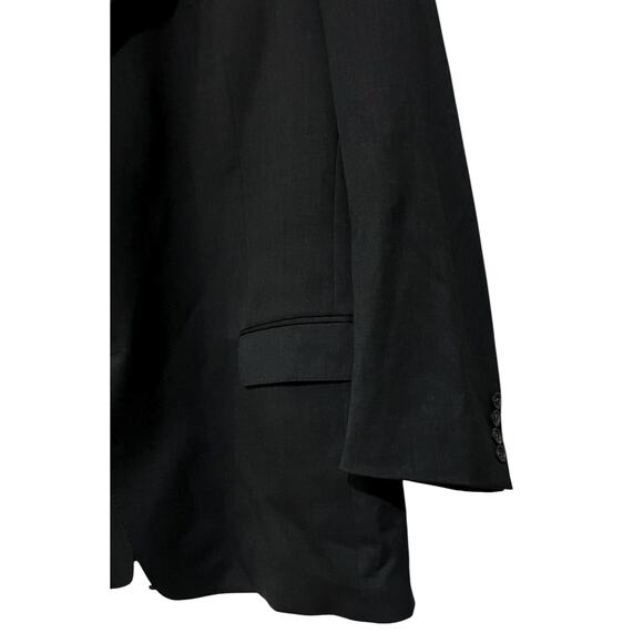 Hart Schaffner Marx Blazer Suit Coat Jacket Black Wool 52L Long Made in USA - Picture 6 of 9